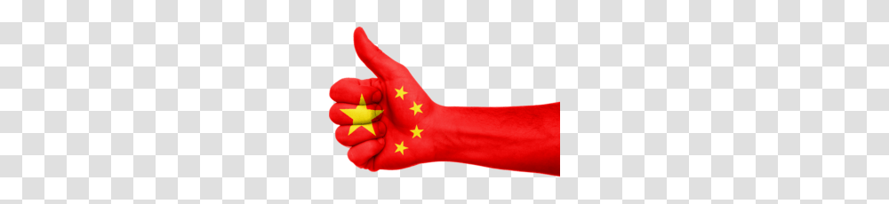 Download China Flag Thumbs Up Clipart Flag Of China Company, Apparel, Hand Transparent Png