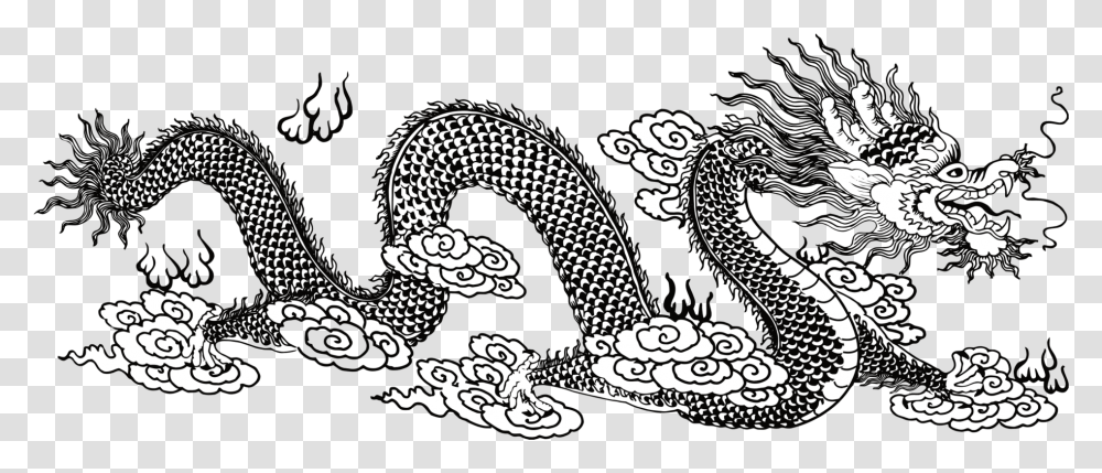 Download Chinese Dragon Coloring Book Drawing China Asian Chinese Dragon Coloring Sheets, Lace, Doodle, Art, Pattern Transparent Png