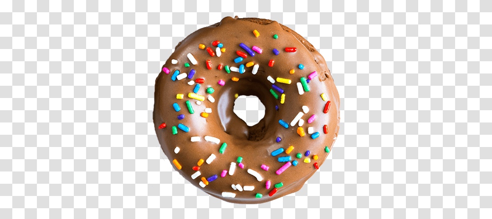 Download Chocolate Sprinkle Donut Donut, Birthday Cake, Dessert, Food, Pastry Transparent Png