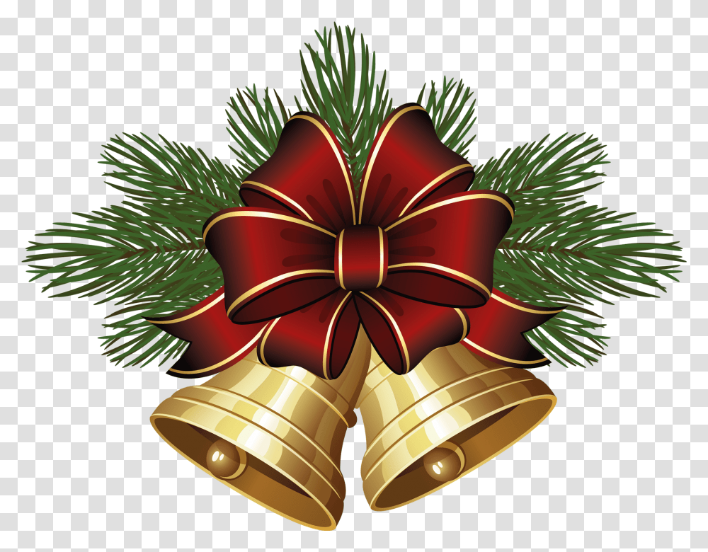 Download Christmas Bells Santa Claus Bell Full Size Santa Claus Bell, Bronze, Plant, Tree, Lighting Transparent Png