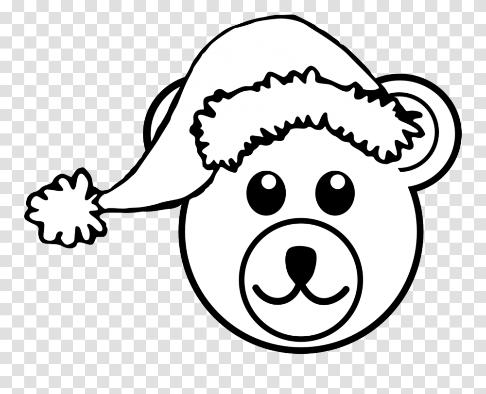 Download Christmas Cartoon Black And White Clipart Santa Claus, Stencil, Animal, Mammal, Buffalo Transparent Png