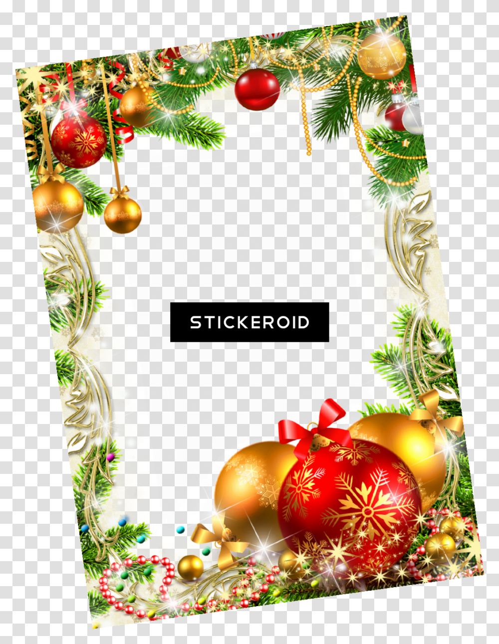 Download Christmas Decoration Christmas Christmas Photo Frame, Graphics, Art, Floral Design, Pattern Transparent Png