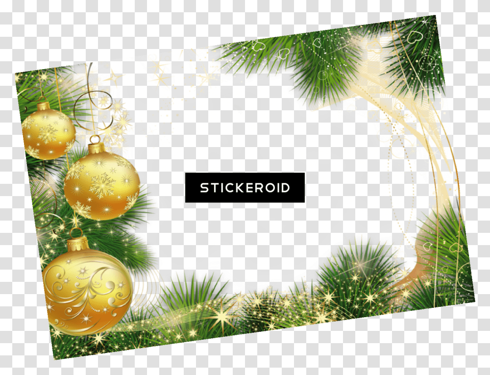 Download Christmas Decoration Fondos De Navidad Full Christmas Frame Design, Tree, Plant, Bush, Vegetation Transparent Png
