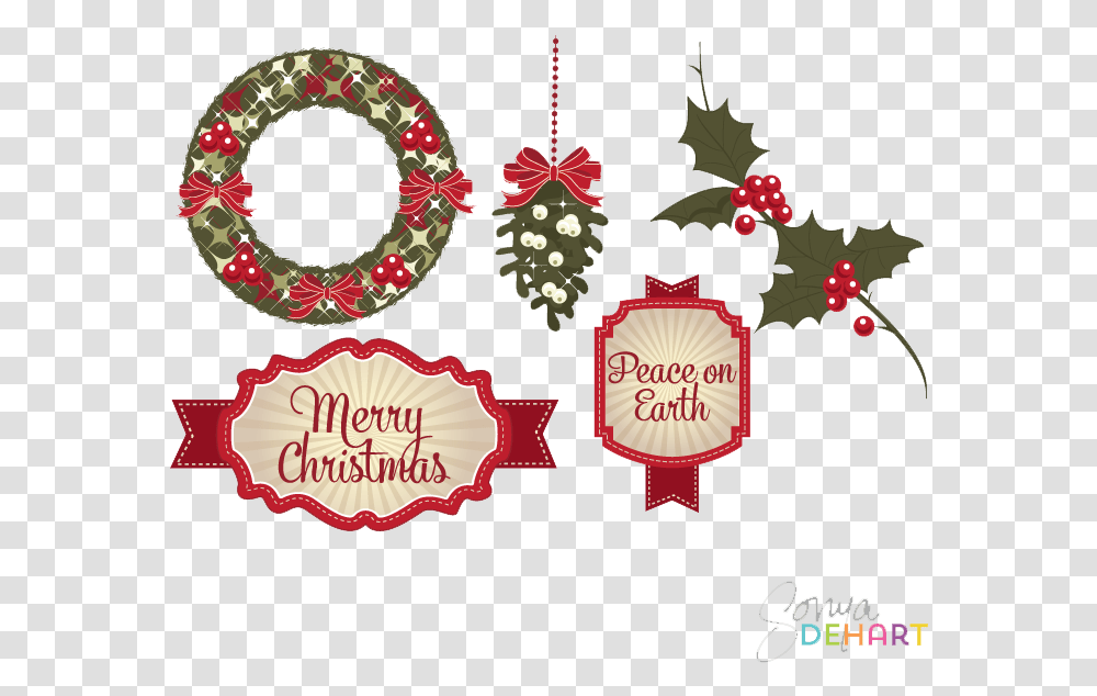 Download Christmas Elements File Hq Image Freepngimg Clip Art, Ornament, Text, Tree, Plant Transparent Png