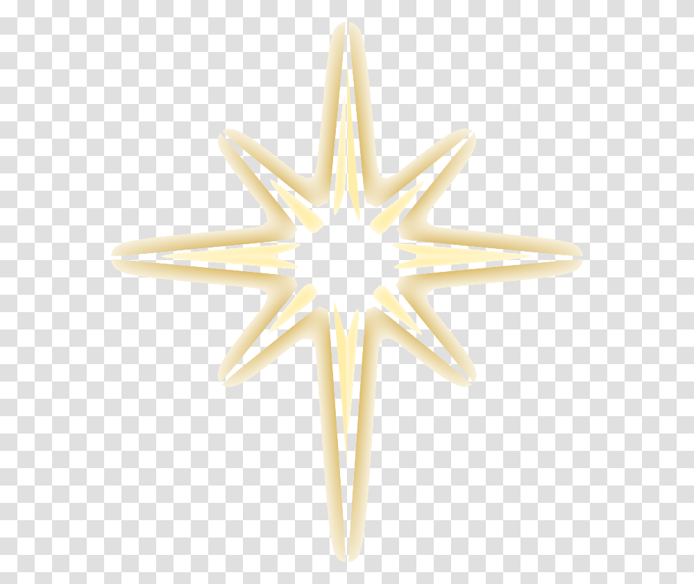 Download Christmas Gold Star Image Marine Invertebrates, Cross, Star Symbol Transparent Png