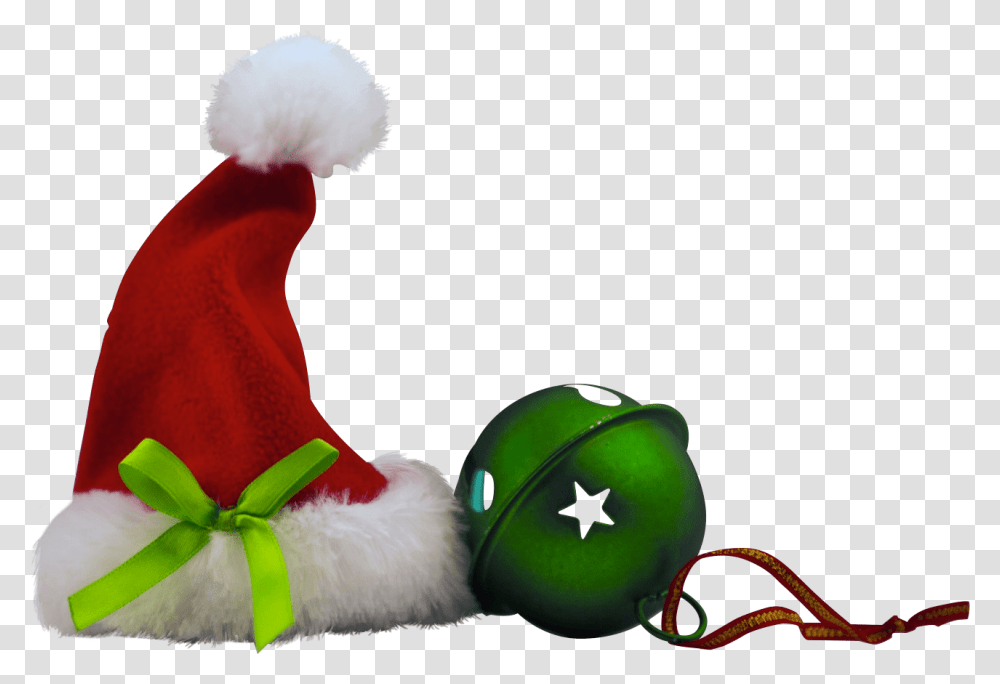 Download Christmas Hat And Bell Stickpng, Clothing, Apparel, Tennis Ball, Sport Transparent Png