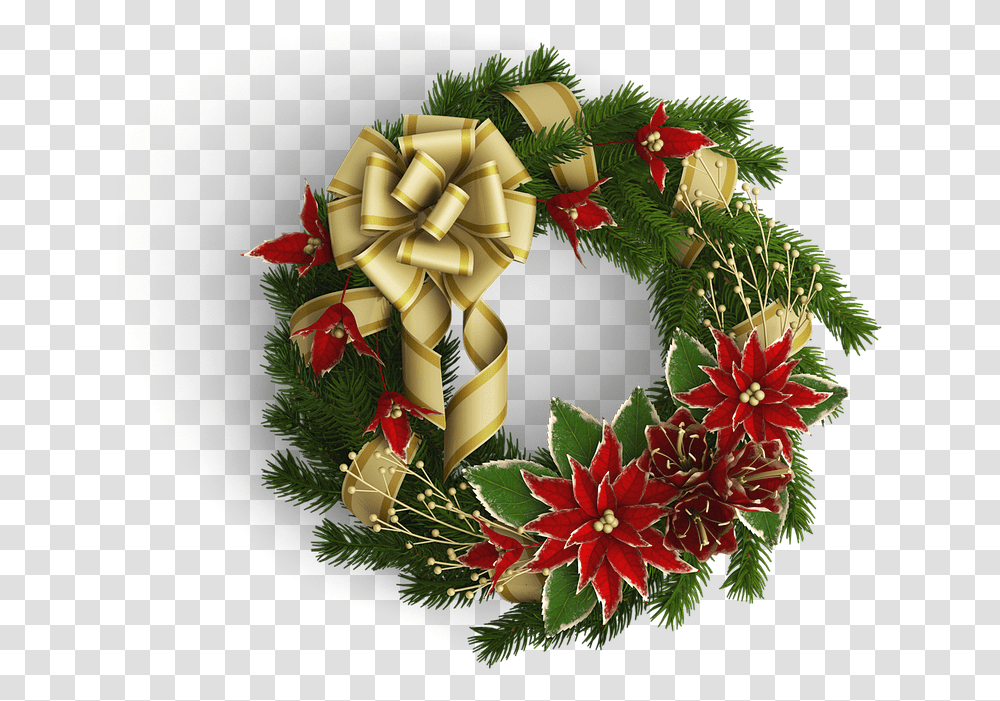 Download Christmas Long Wreath Hd Christmas Wreath Transparent Png