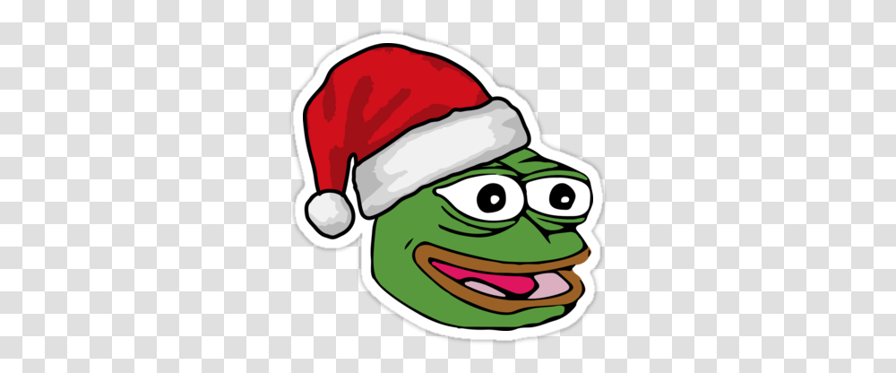 Download Christmas Pepe Feelsgoodman Twitch Full Size Frog Meme, Helmet, Clothing, Apparel, Plant Transparent Png