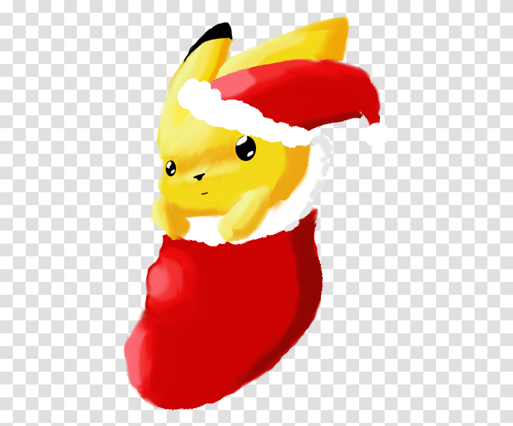 Download Christmas Pikachu By Ina Christmas Pikachu Christmas Pickachu, Stocking, Christmas Stocking, Gift, Snowman Transparent Png