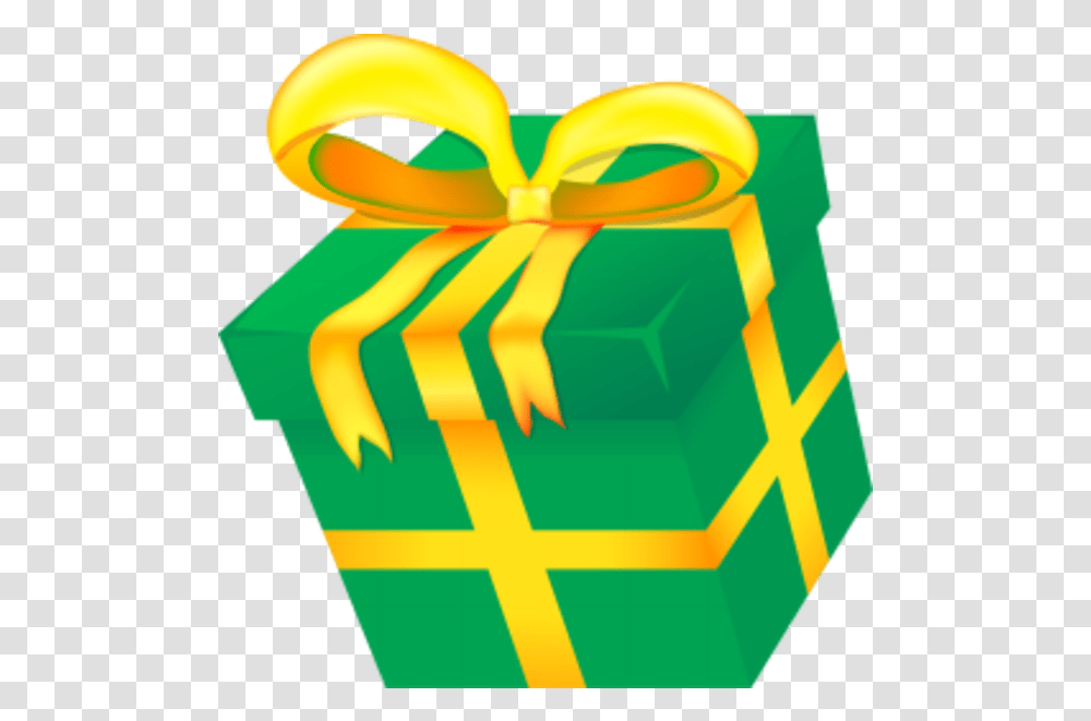 Download Christmas Present Green And Yellow Present, Gift Transparent Png