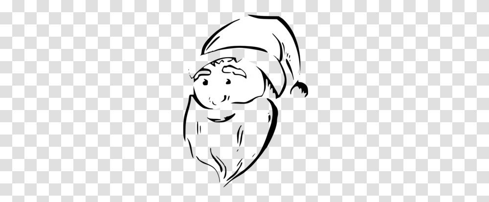 Download Christmas Thatoo Santa Clipart Santa Claus Reindeer, Stencil, Drawing, Face, Doodle Transparent Png