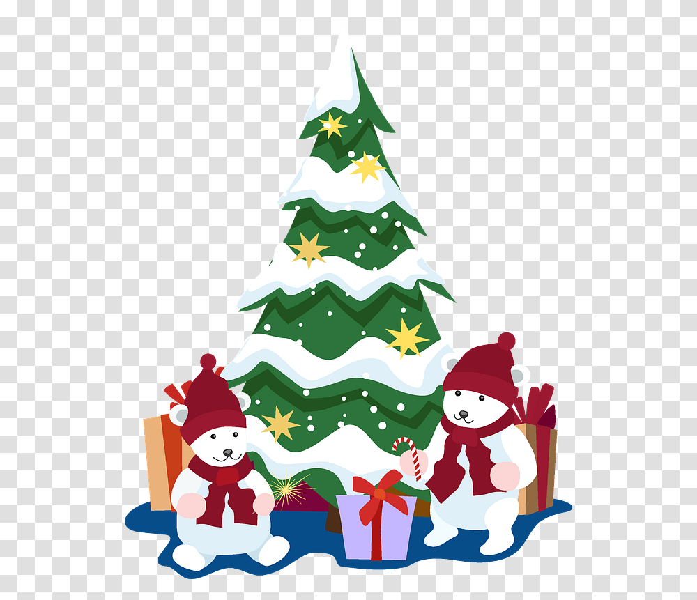 Download Christmas Tree Clipart Cartoon Hd Download Cartoon, Plant, Ornament Transparent Png