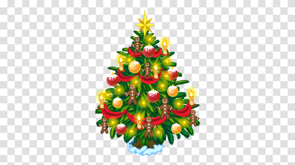 Download Christmas Tree Clipart Wreath Christmas Day, Plant, Ornament,  Transparent Png