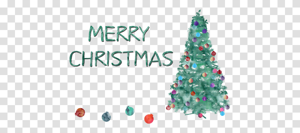 Download Christmas Watercolor Tree By Terry Weaver Merry Merry Christmas In Small, Plant, Christmas Tree, Ornament, Pine Transparent Png