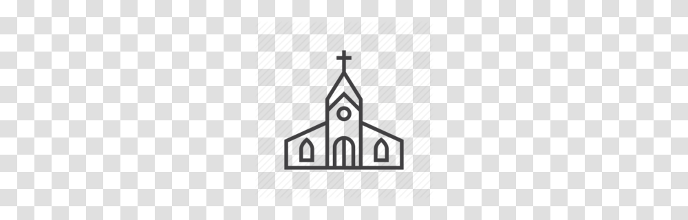 Download Church Line Icon Clipart Church Clip Art Church Text, Plot, Plan, Diagram, People Transparent Png