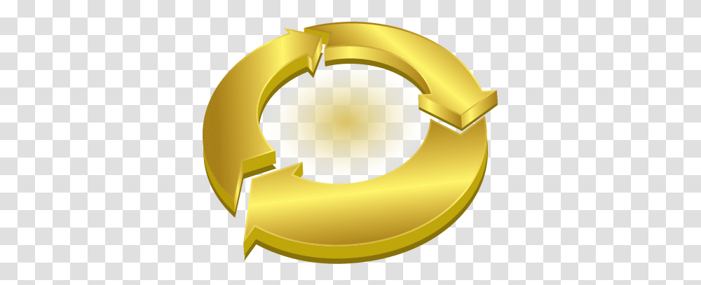 Download Circle Of Arrows Circle Image With No Clip Art, Gold, Lamp, Food Transparent Png