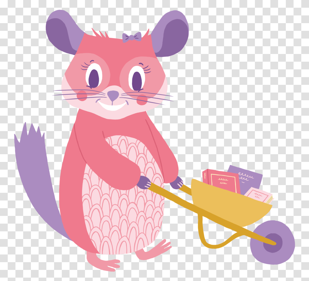 Download Clara The Chinchilla Image With No Background Cartoon, Toy, Vehicle, Transportation, Wheelbarrow Transparent Png