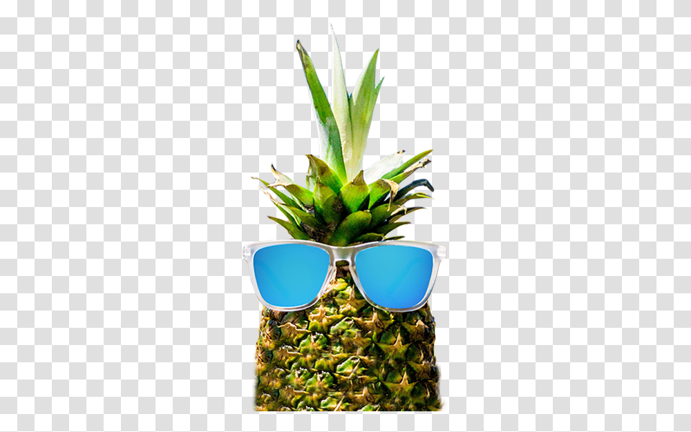 Download Classic Sunglasses Round Real Pineapple With Sunglasses, Plant, Fruit, Food, Spoon Transparent Png