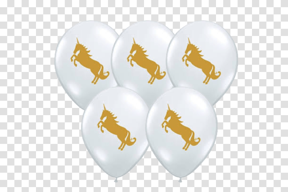 Download Clear Gold Unicorn Balloon Unicorn Diamond Clear Latex Balloon Transparent Png