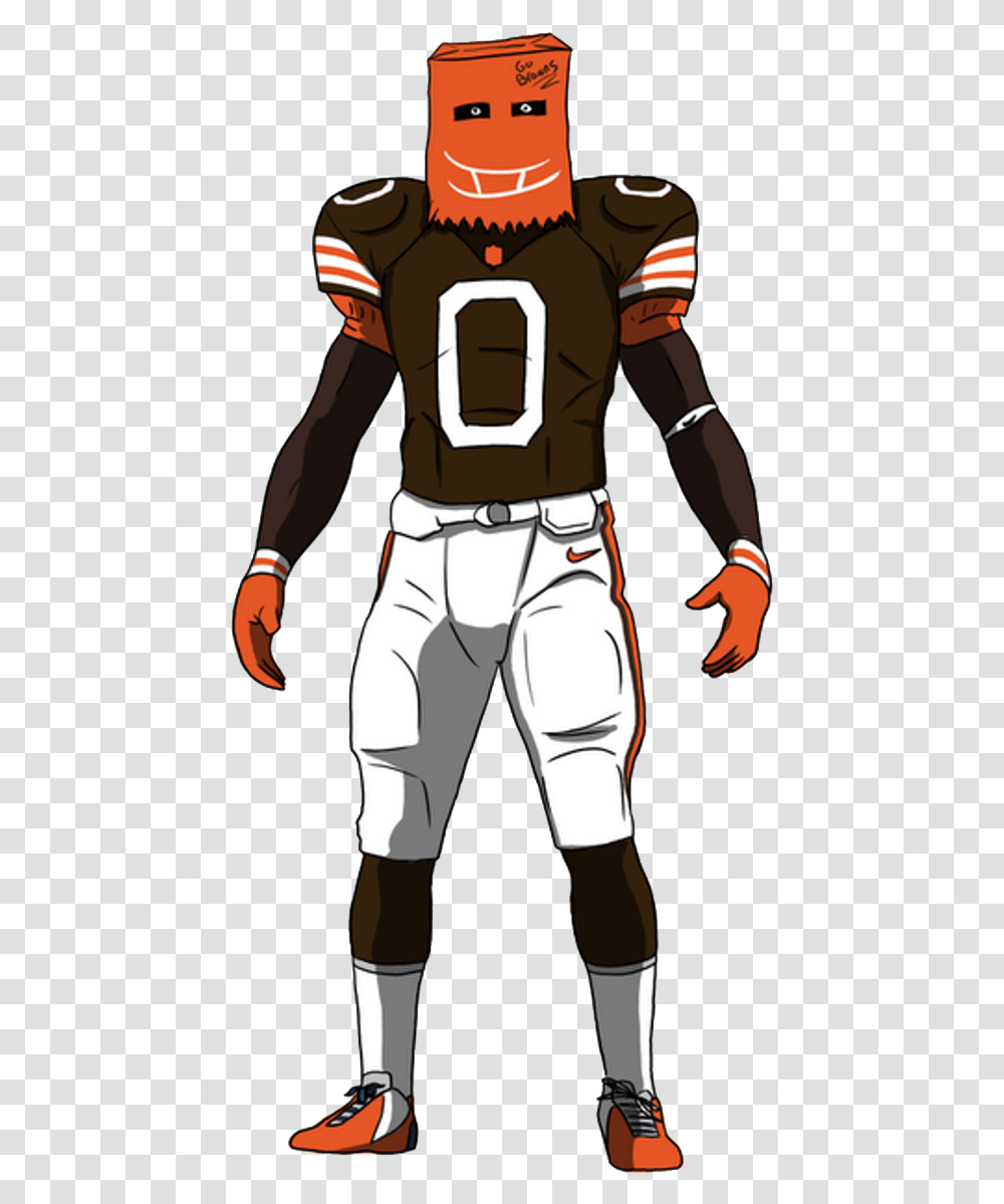 Download Cleveland Browns Free Images Draw Nfl Football Players, Clothing, Apparel, Person, Human Transparent Png