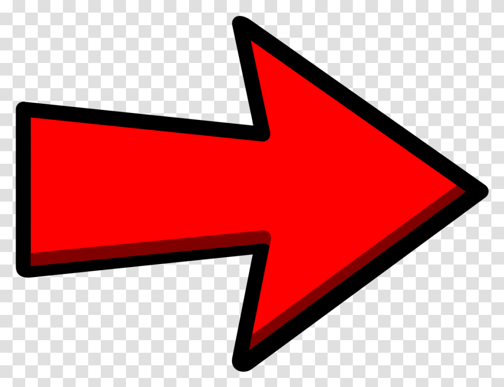 Download Clickbait Arrow Red And Black Arrow, Logo, Symbol, Trademark, Axe Transparent Png