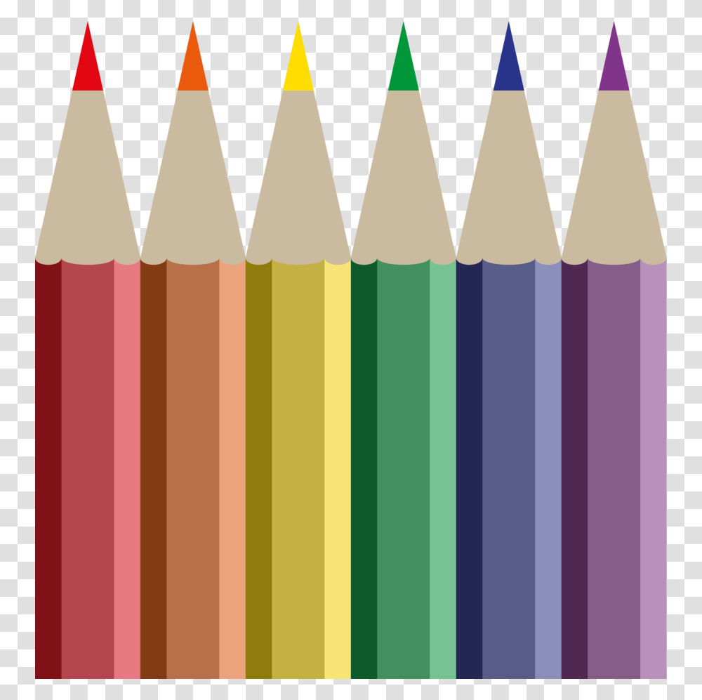 Download Clip Art Colored Pencils Clipart Colored Pencil Clip Art, Rug, Triangle Transparent Png