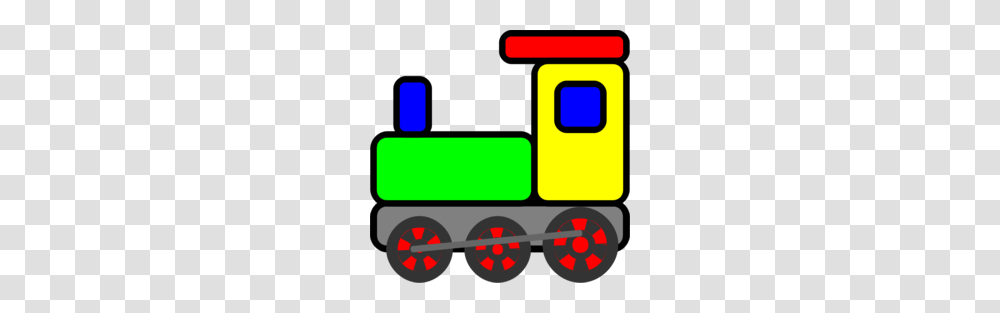 Download Clip Art Toy Train Clipart Train Rail Transport Clip Art, Pac Man, Vehicle, Transportation, Locomotive Transparent Png