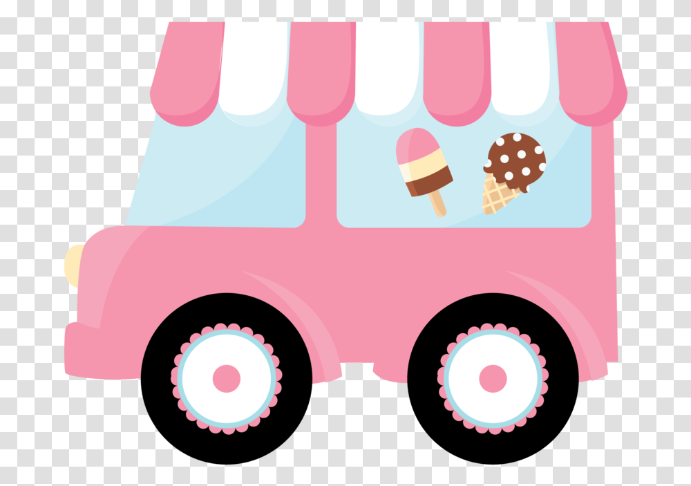 Download Clipart Car Watercolor Ice Cream Truck Full Ice Cream Parlor Clipart, Fire Truck, Vehicle, Transportation, Dessert Transparent Png