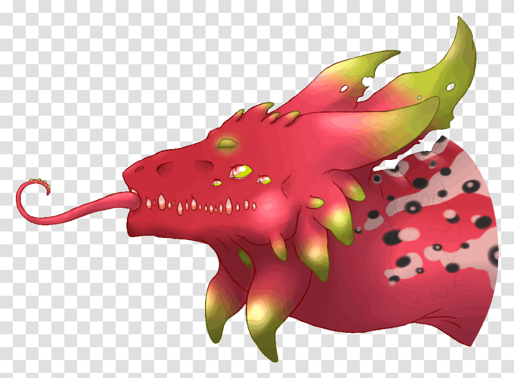 Download Clipart Dragon Realistic Fruit Carving Dragon Pitaya, Plant, Animal, Reptile, Flower Transparent Png