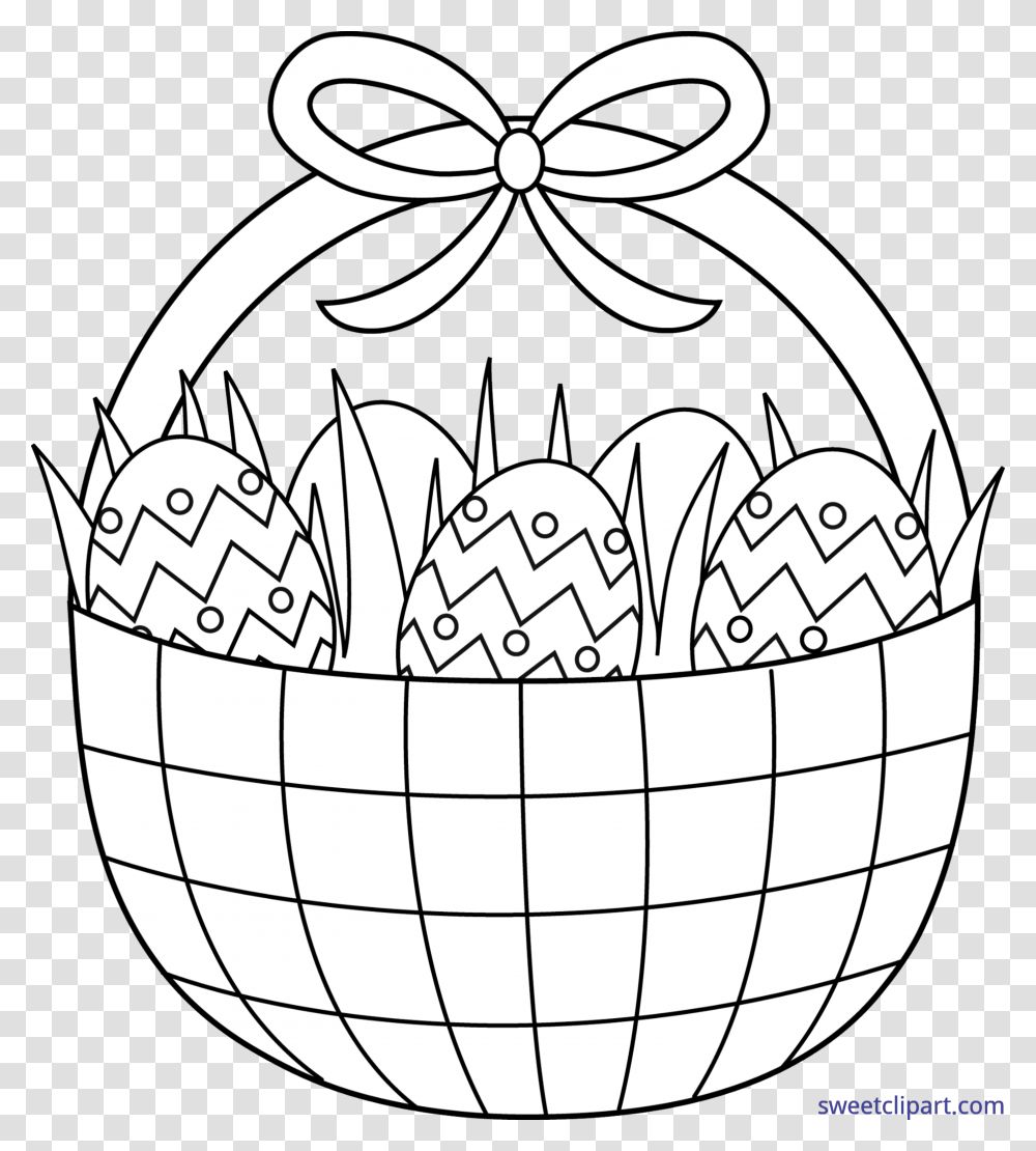 Download Clipart Happy Easter Basket Printable Preschool Easter Basket Coloring Pages, Egg, Food, Easter Egg, Symbol Transparent Png