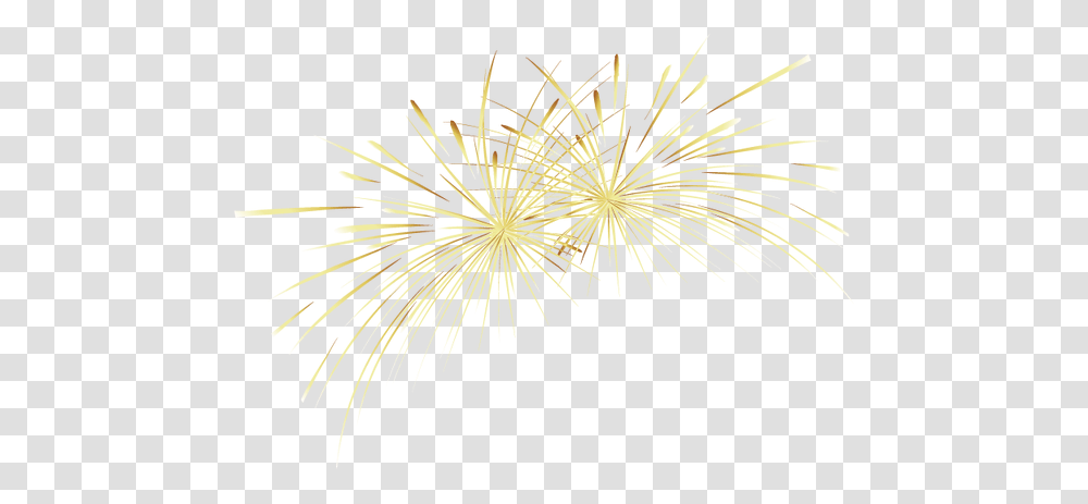 Download Clipart Library Yellow Fireworks Transprent Fireworks, Nature, Outdoors, Night, Plant Transparent Png