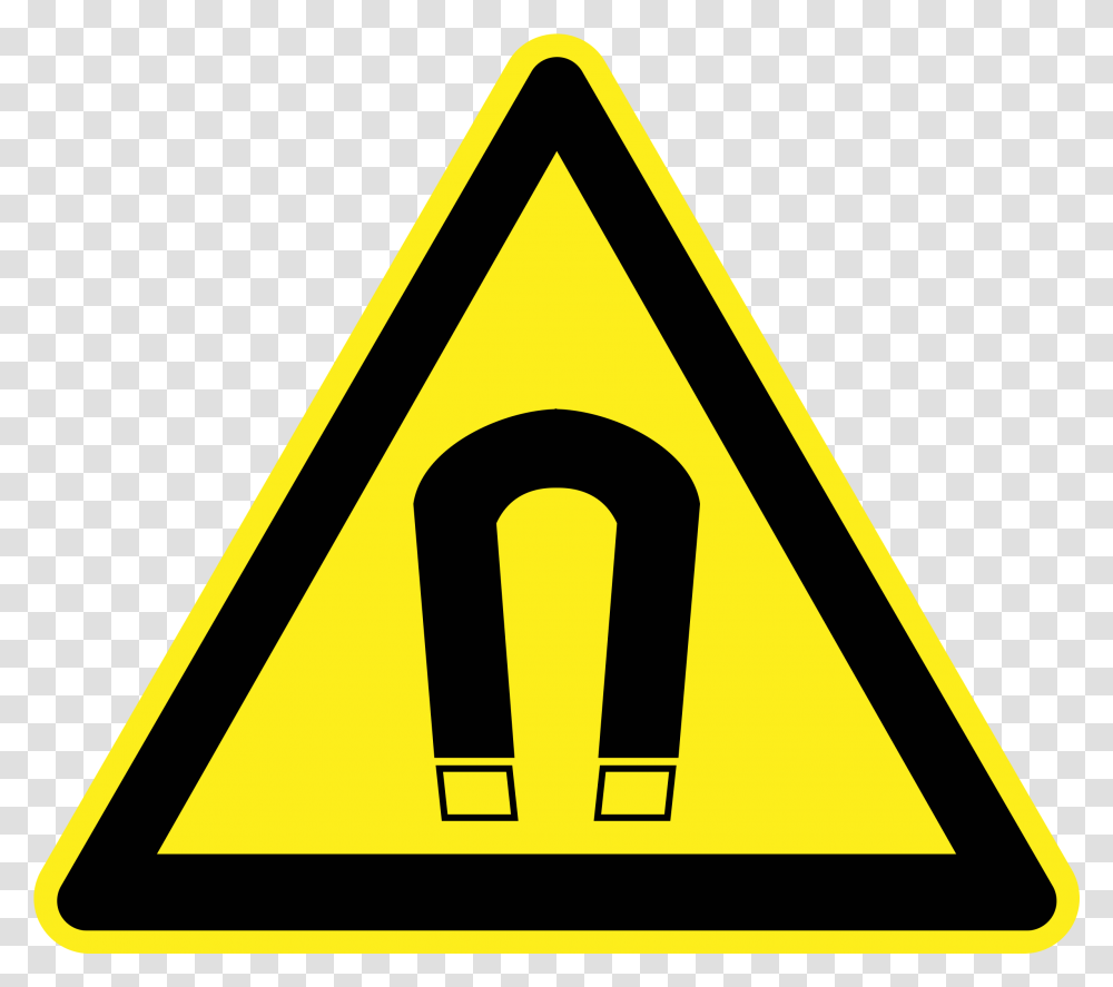 Download Clipart Magnets Warning Symbol Fire Hazard Sign, Triangle, Road Sign Transparent Png