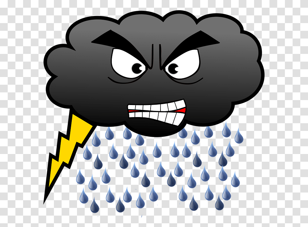 Download Clipart Rain Cloud Thunderstorm Image Animated Storm Cloud, Graphics, Teeth, Mouth, Halloween Transparent Png