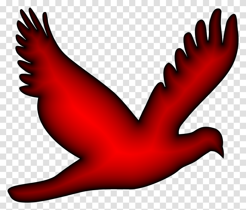 Download Clipart Red Bird Clip Art Flying Image With Silhouette Flying Bird, Person, Human, Light, Fractal Transparent Png
