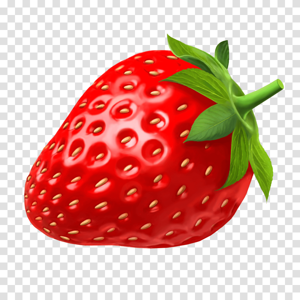 Download Clipart Strawberry Embroidery Strawberry, Fruit, Plant, Food, Birthday Cake Transparent Png