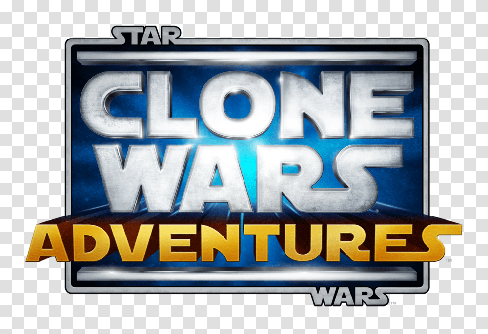 Download Clone Wars Adventures Touts 8 Star Wars Clone Wars Adventures Logo, Word, Food, Meal, Text Transparent Png