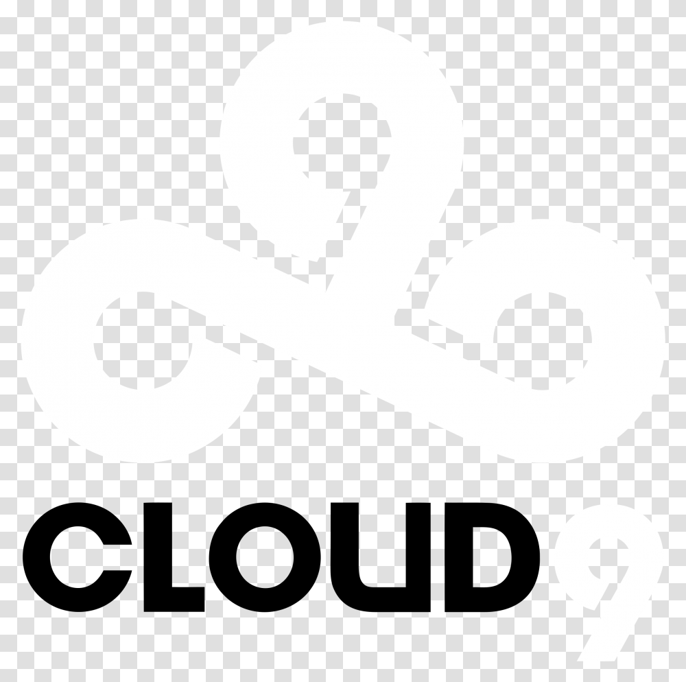 Download Cloud 9 Logo Black And White Cloud 9 Logo White, Alphabet, Text, Symbol, Hammer Transparent Png