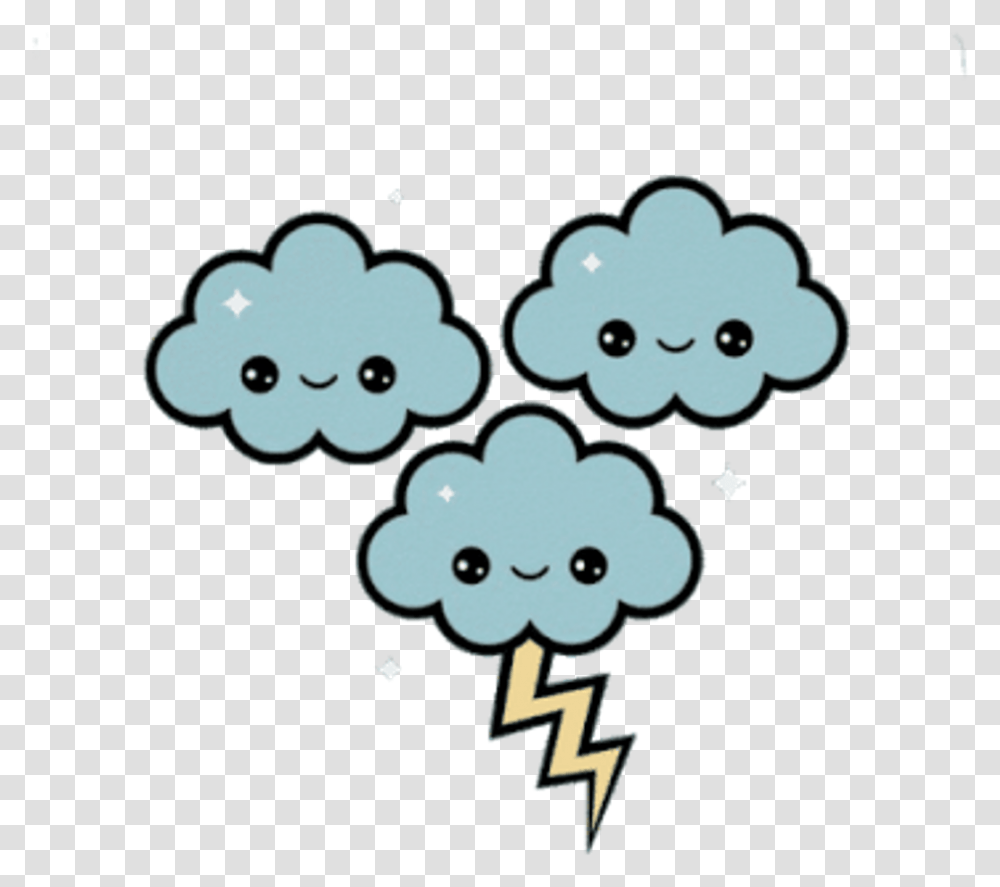Download Cloud Clipart Kawaii Cute Thundercloud Image Cute Cloud Clipart, Stencil, Graphics, Rubber Eraser, Heart Transparent Png