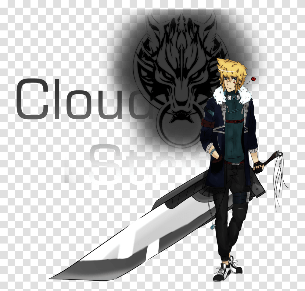 Download Cloud Strife Anime Wallpaper Best Hd Final Fantasy 7 Wolf, Person, Ninja, Book, Manga Transparent Png