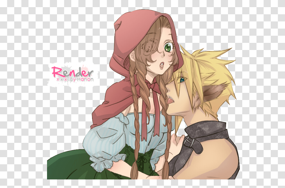 Download Cloud Y Aerith Cartoon Rock Concert Outfit Ideas, Comics, Book, Person, Human Transparent Png