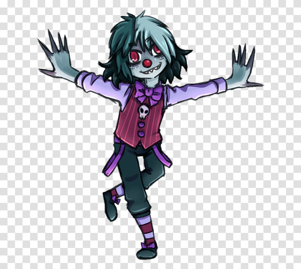 Download Clown Anime Halloween Cute Colorful Boy Animeboy Drawing Cute Anime Boy, Costume, Toy, Person, Human Transparent Png
