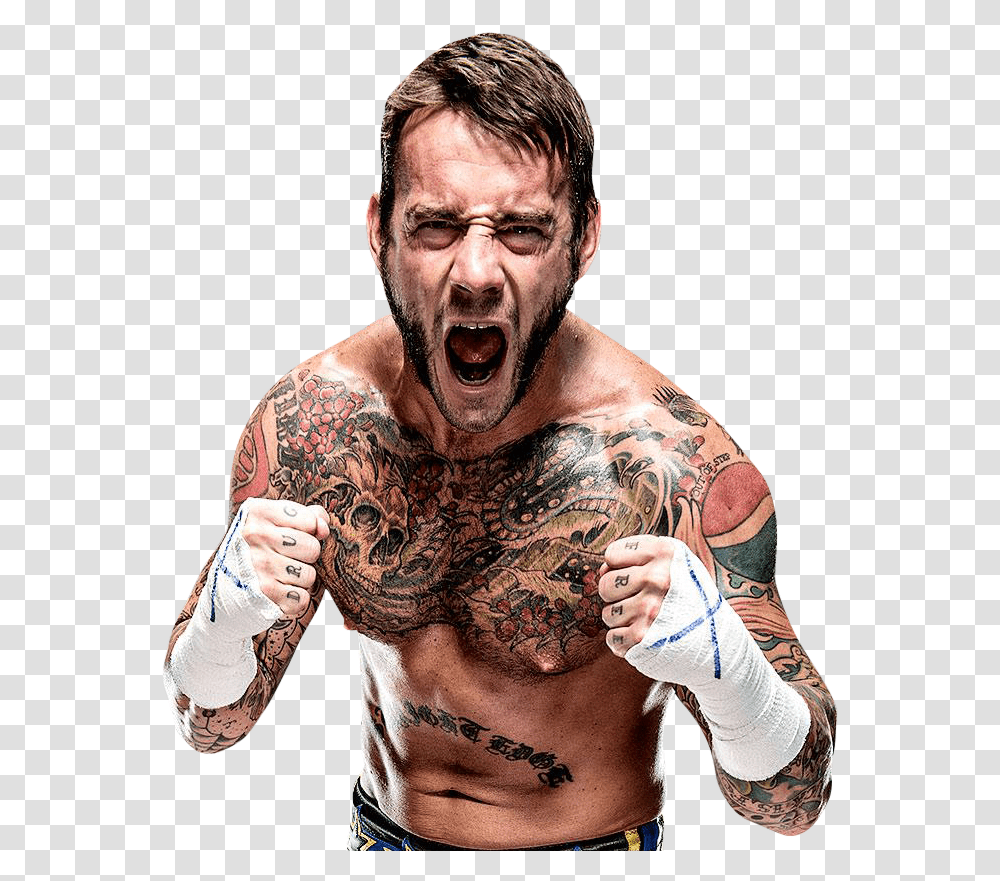 Download Cm Punk, Skin, Tattoo, Person, Human Transparent Png