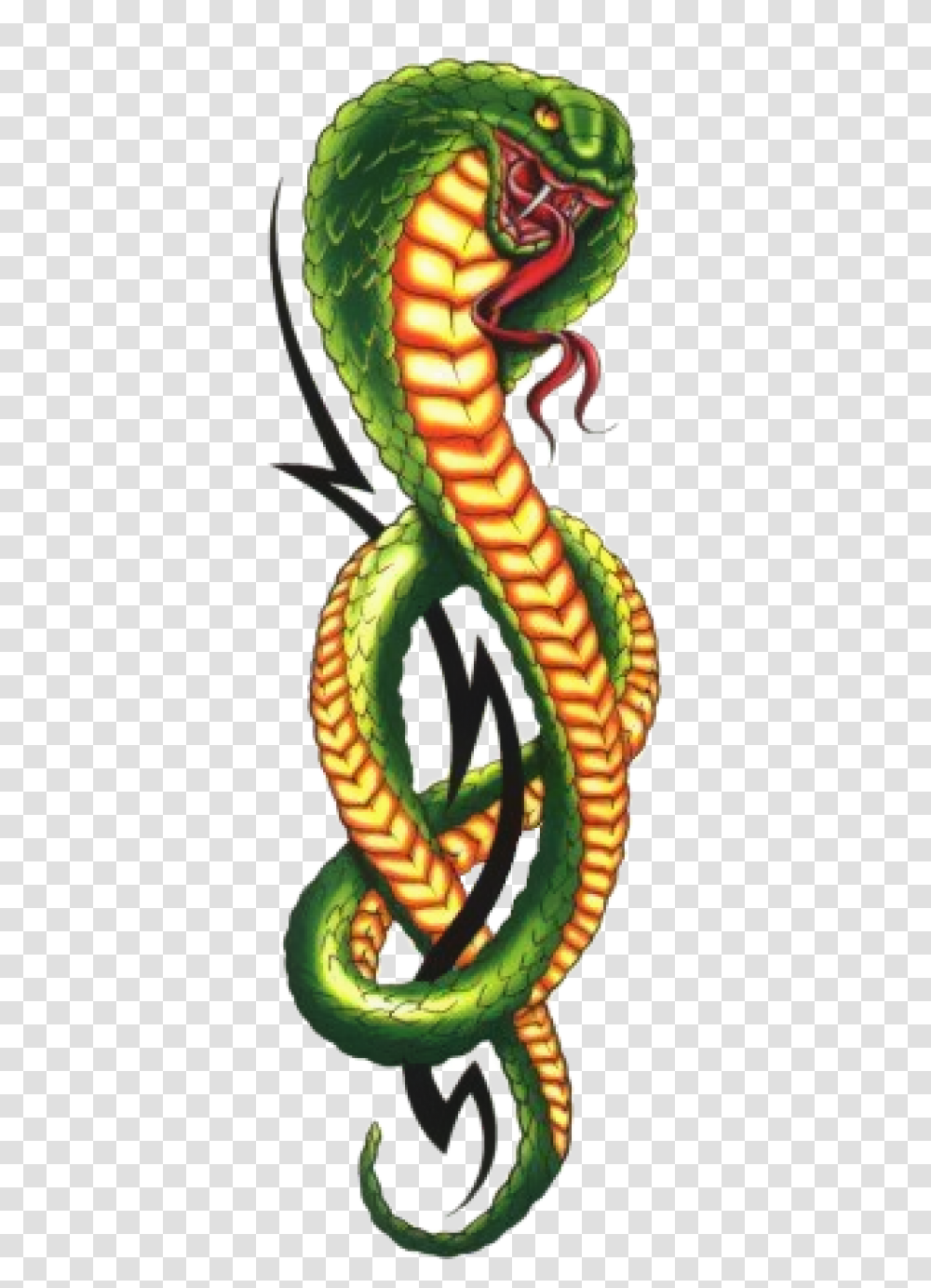 Download Cobra Clipart Photo King Cobra Tattoo, Reptile, Animal, Snake, Banana Transparent Png