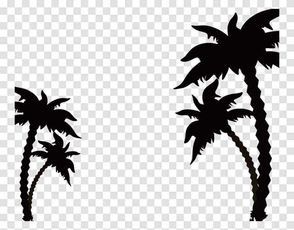 Download Coconut Tree Silhouette Vector Clipart Clip Art, Leaf, Plant, Outdoors, Nature Transparent Png