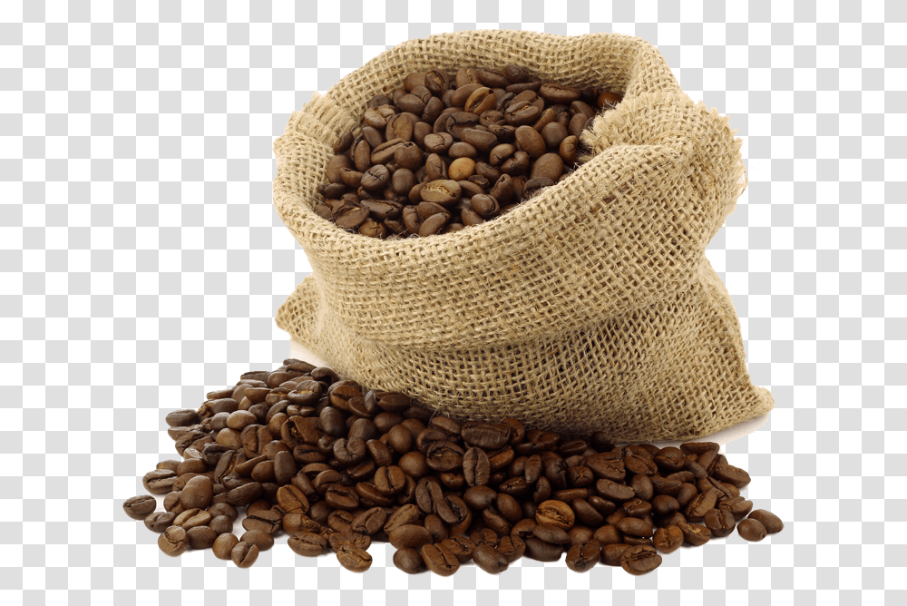 Download Coffee Beans Image For Free Coffee Bean Sack, Bag, Plant, Hat, Clothing Transparent Png