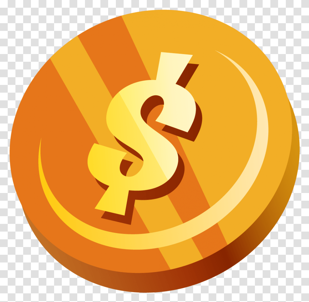 Download Coin Vector Coin, Number, Symbol, Text, Logo Transparent Png