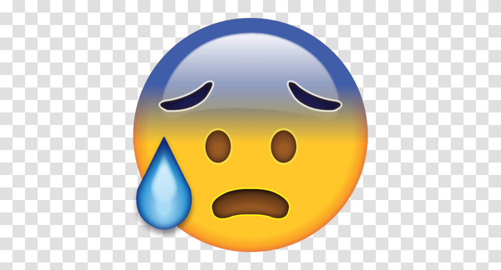 Download Cold Sweat Emoji Icon Emoji Island, Piggy Bank, Disk, Halloween Transparent Png