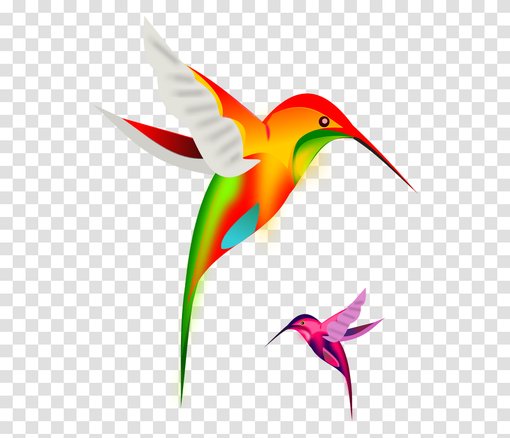 Download Colibri Birds Mother And Baby Birds Hd Imagen De Un Colibri Animado, Animal, Flying, Art, Graphics Transparent Png