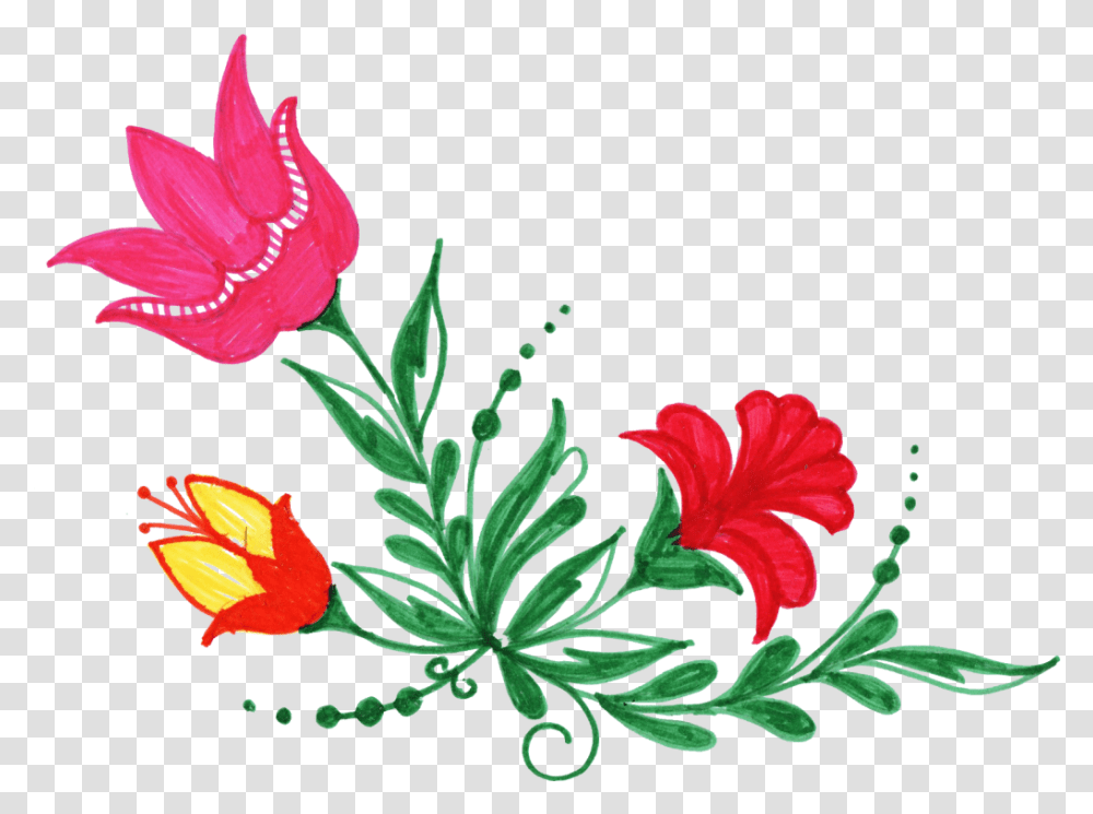 Download Colorful Corner Flower File Free Flower File, Plant, Petal, Anther, Rose Transparent Png