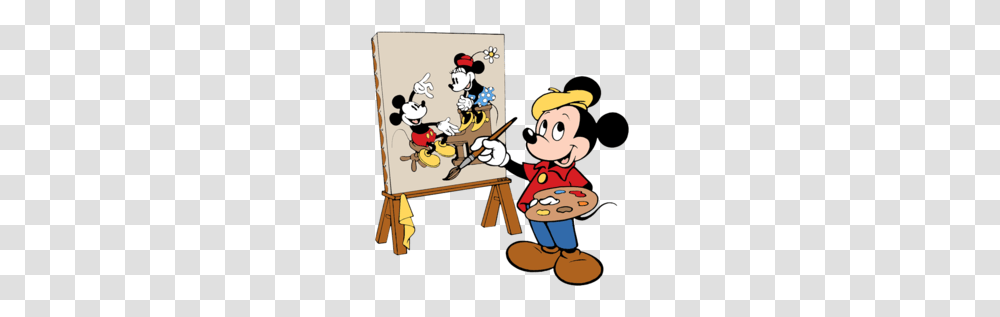 Download Coloring Book Disney Cover Clipart Mickey Mouse Painting, Furniture, Screen, Electronics, Fire Screen Transparent Png